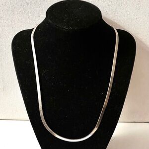 Milor Italy Bronze Signed Silverplated Necklace 20 In Vintage Chain Reversible